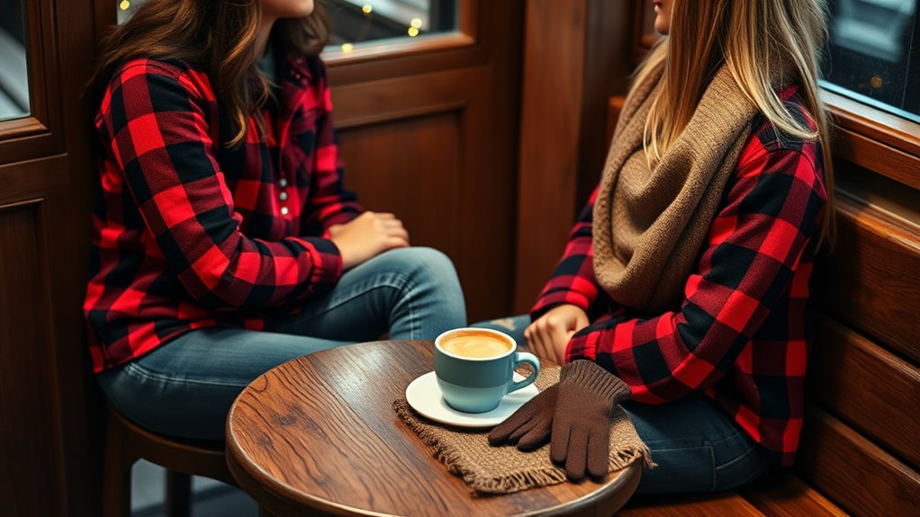 casual attire flannel jeans