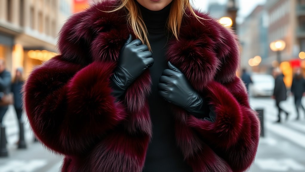 chic synthetic fur outerwear