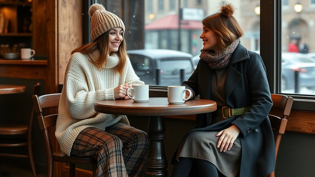 chic winter coffee outfits