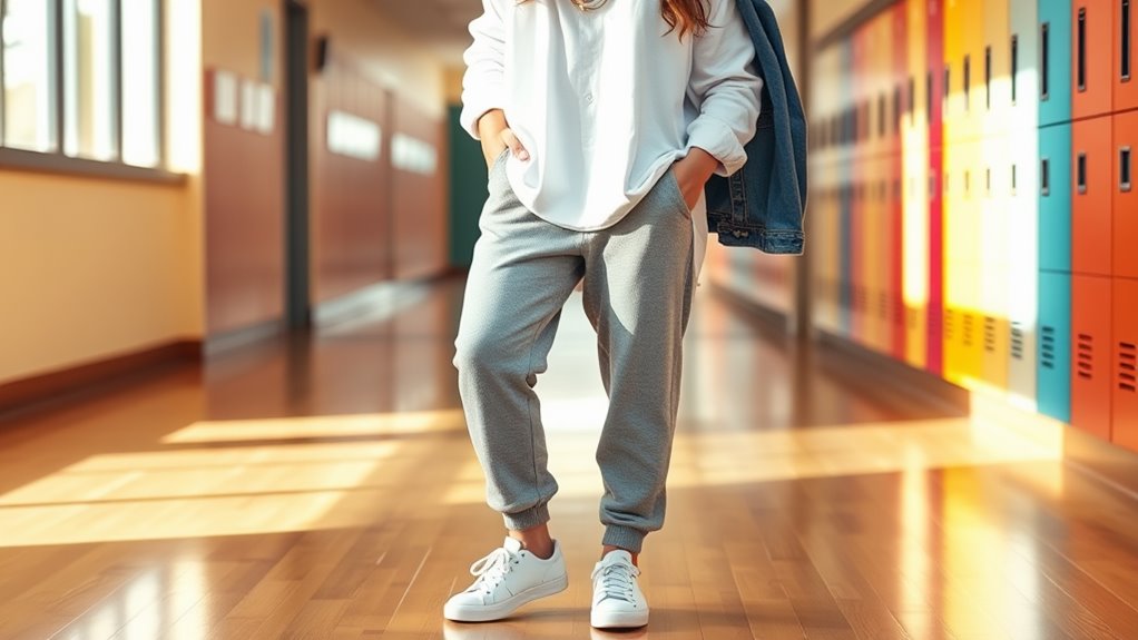 comfy school sweatpants styling