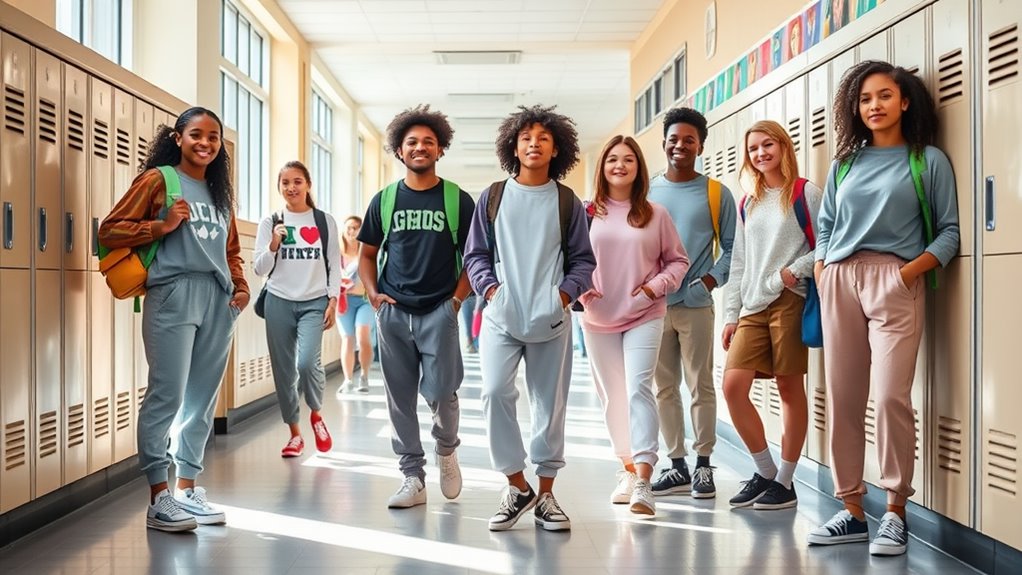 comfy sweatpants school outfits