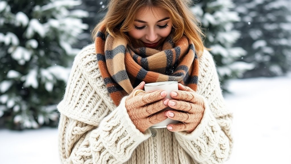 cozy oversized cardigan ensemble