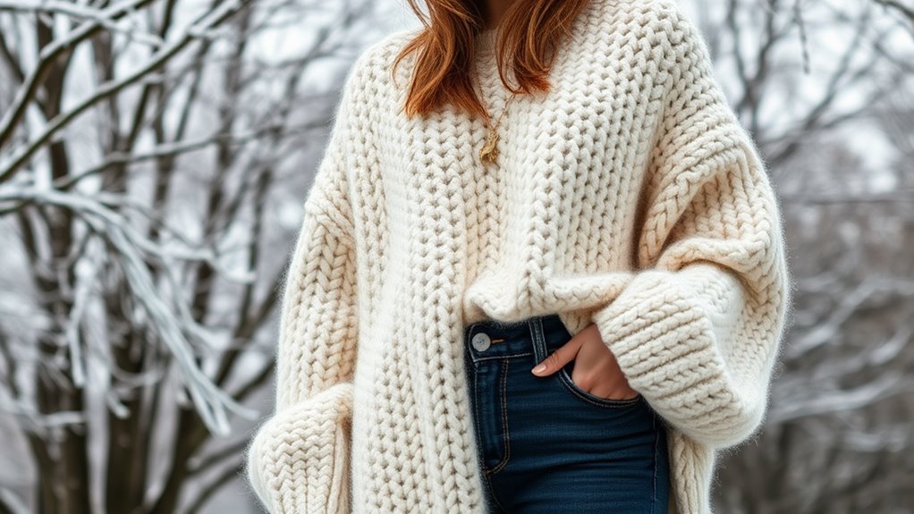 cozy oversized knit sweater