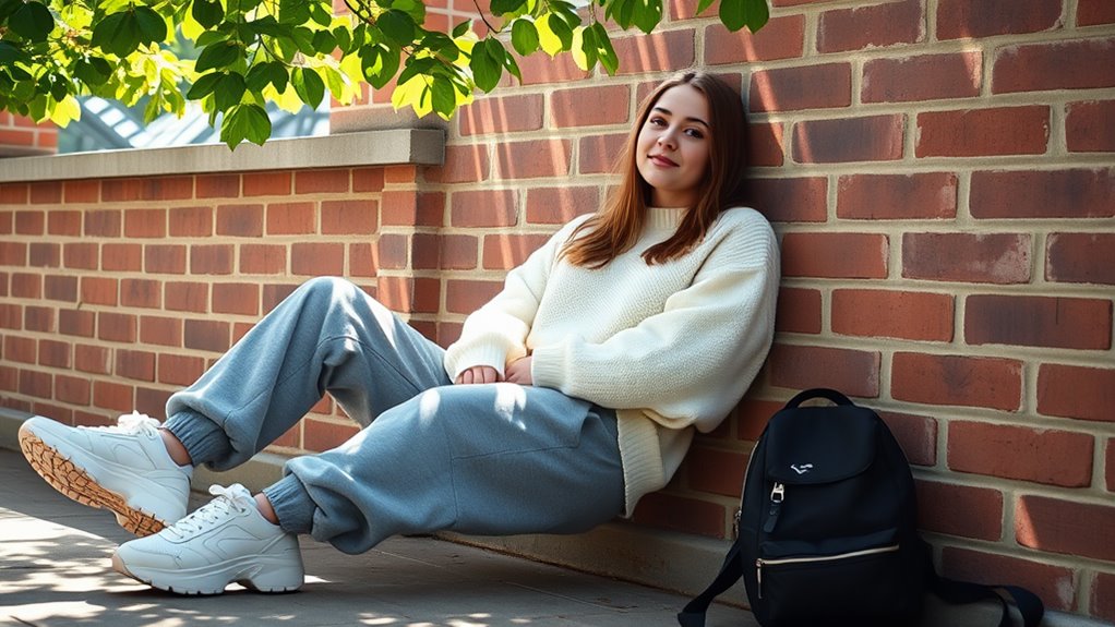 cozy oversized sweater outfit