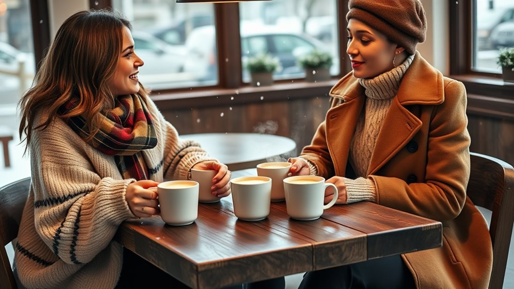 cozy winter coffee date outfits