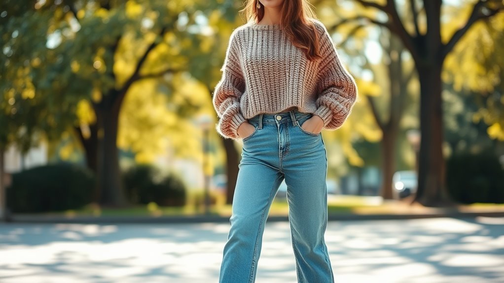 cropped sweater ankle boots