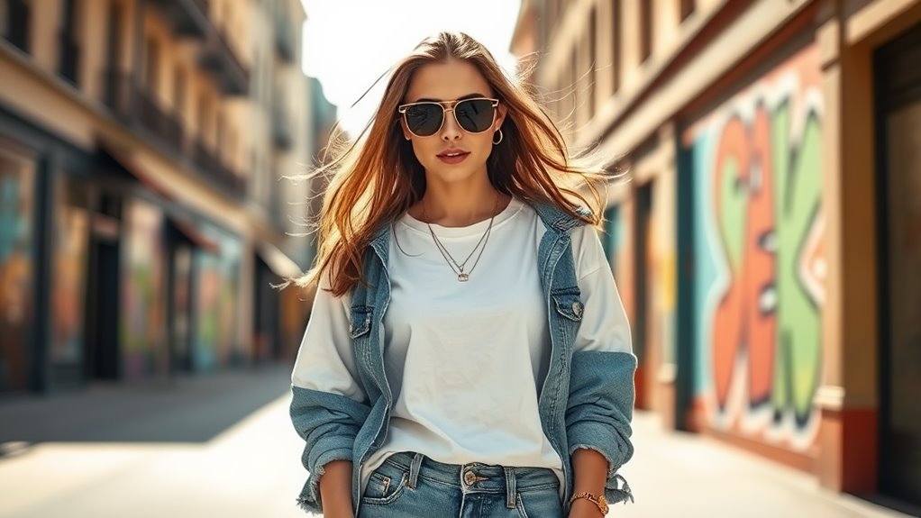 effortless stylish t shirt look