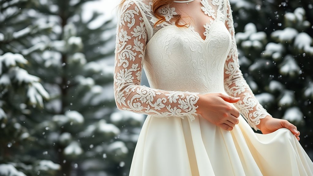 elegant lace long sleeves