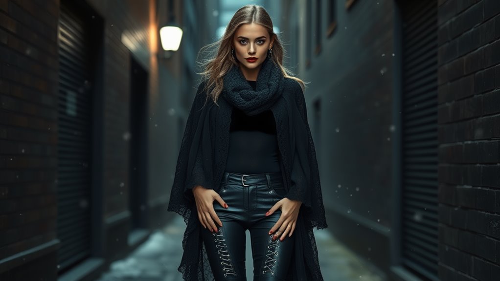 stylish black layered outfits