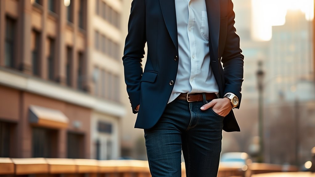 stylish blazer with jeans