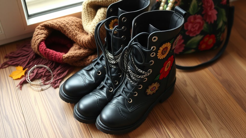 stylish combat boot accessories