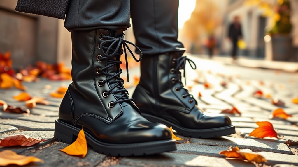 stylish combat boots outfits