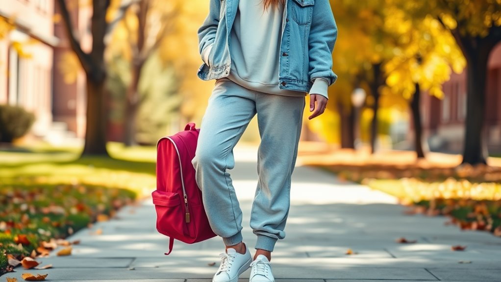 stylish denim jacket layering