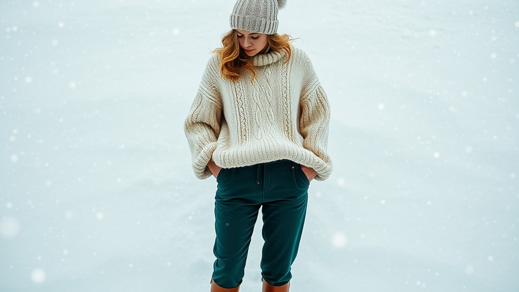 stylish knitted clothing set