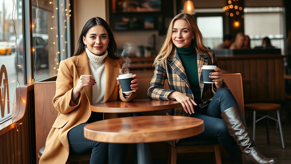 stylish layered turtleneck outfit