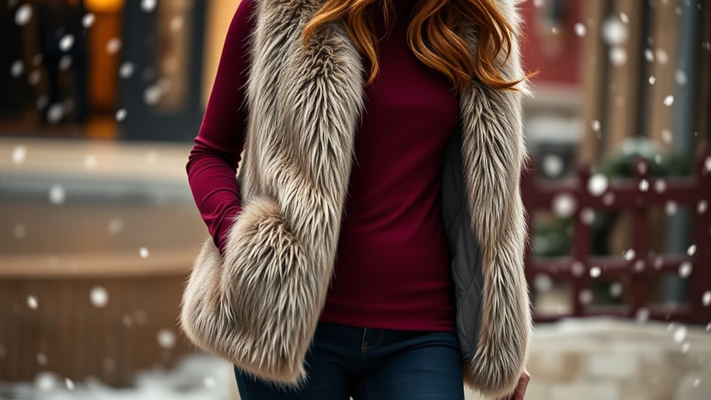 stylish layered winter outfit