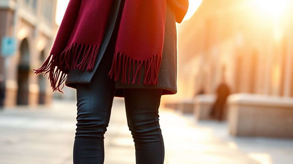 stylish scarf and boots