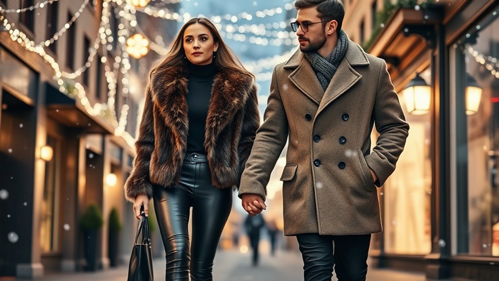 stylish synthetic fur outerwear