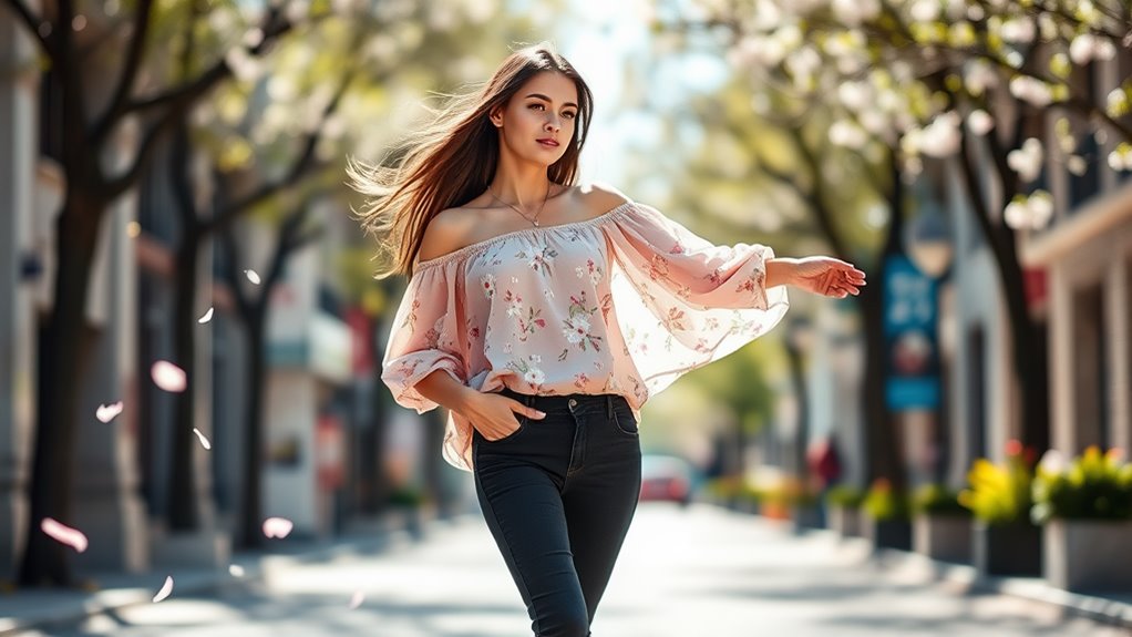 stylish women s floral blouse