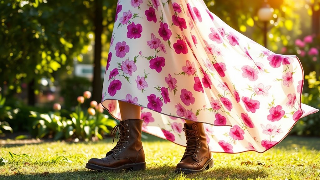 vibrant long floral dress