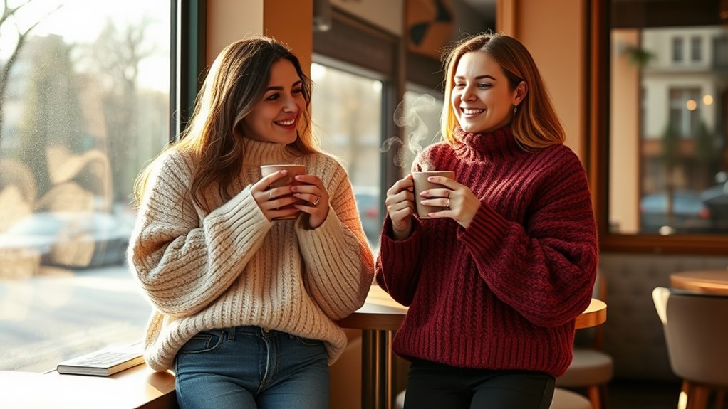 warm knit sweater outfit