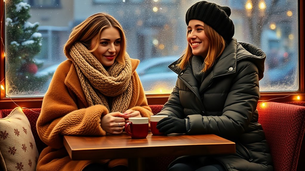 winter coffee date outfits