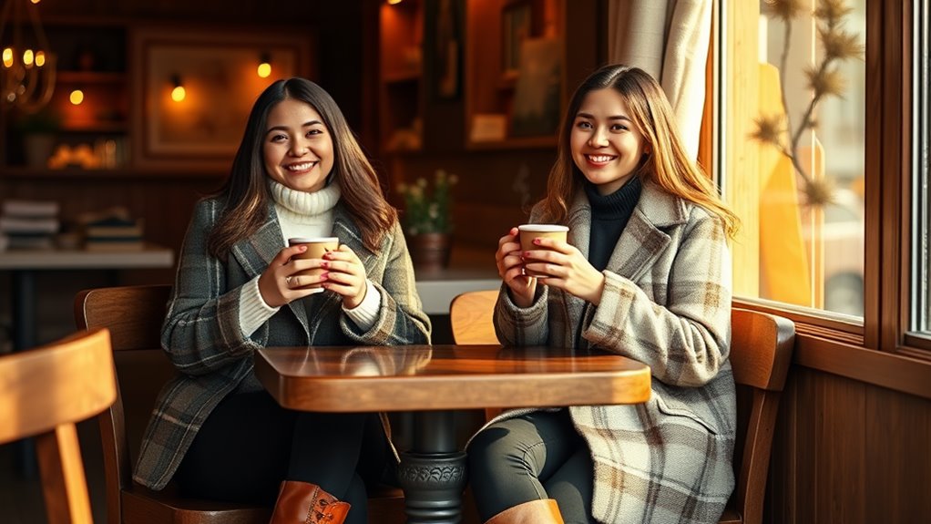 winter coffee date outfits